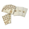 Lemur wooden cards for learning mathematics